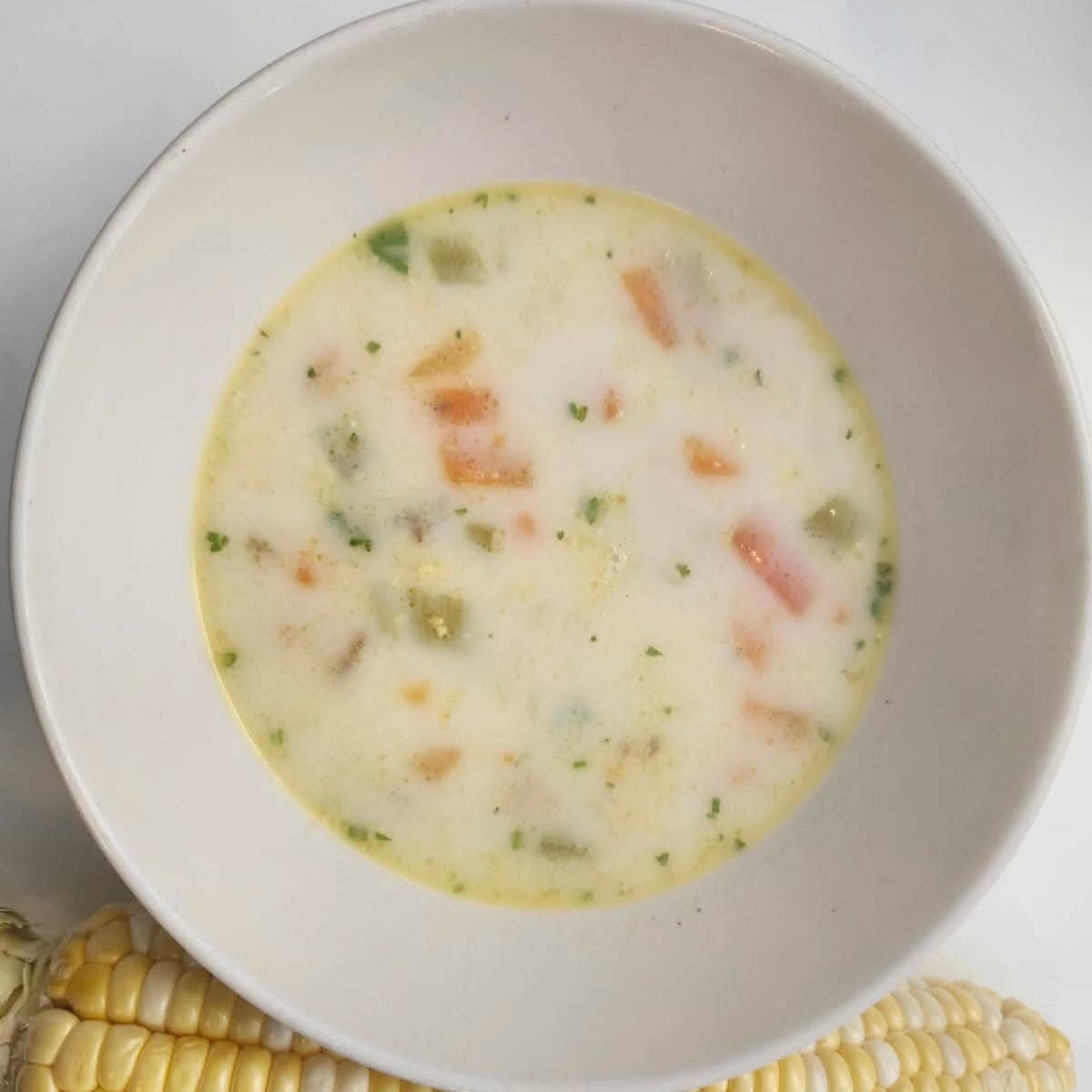 Bowl of creamy soup of the day